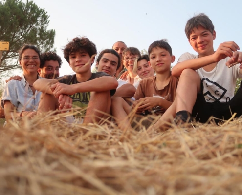 Ixtlan - Valeria, Guido, Zeno, Elio e amici a conclusione della semina dei bulbi di zafferano - Tatti