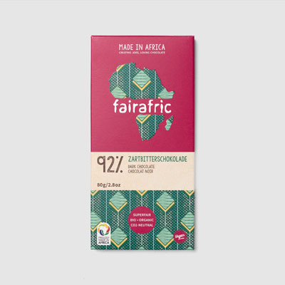 Barretta di cioccolato 92% vegano prodotto in Ghana da fairafric – Pulmino Contadino Barretta di cioccolato 92% vegano prodotto in Ghana da fairafric - Pulmino Contadino