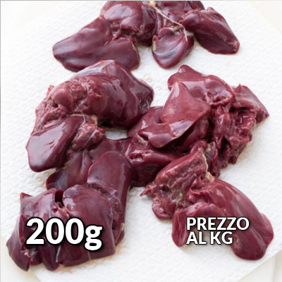 Fegatini di faraona - carne prodotta senza uso di pesticidi da allevamento allo stato brado - Le Solaie - Pulmino Contadino