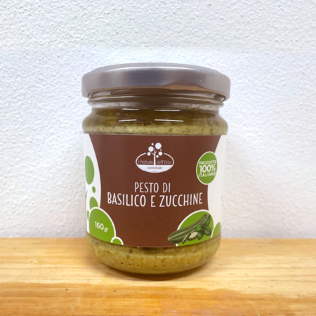 Pesto basilico zucchine 160g - I Profumi dell'Orto di Campagnatico, Grosseto - Produttrice del Pulmino Contadino