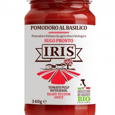Pomodoro e basilico sugo pronto 340g - IRIS - Pulmino Contadino
