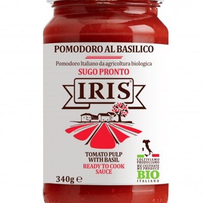 Pomodoro e basilico sugo pronto 340g – IRIS – Pulmino Contadino Pomodoro e basilico sugo pronto 340g - IRIS - Pulmino Contadino
