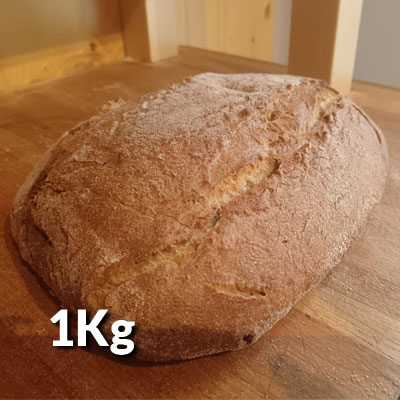 "Pane etrusco" del panificio Le Pietre con "farina etrusco" Le Pietre - Pulmino Contadino