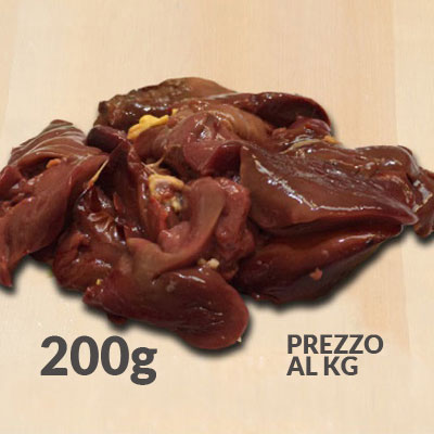 Fegato di pollo - carne prodotta senza uso di pesticidi da allevamento allo stato brado - Le Solaie - Pulmino Contadino
