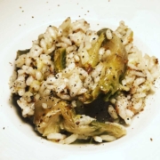 Risotto ai carciofi, tartufo e funghi - Pulmino Contadino